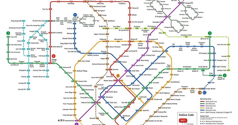 Map of MRT Singapore