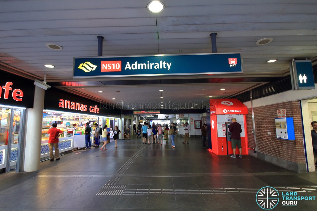 Concourse Level of NS10 Admiralty Station